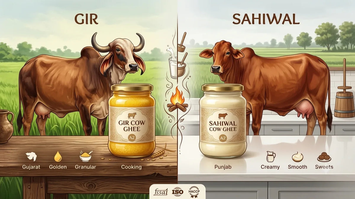 Gir Cow Ghee vs Sahiwal Cow Ghee