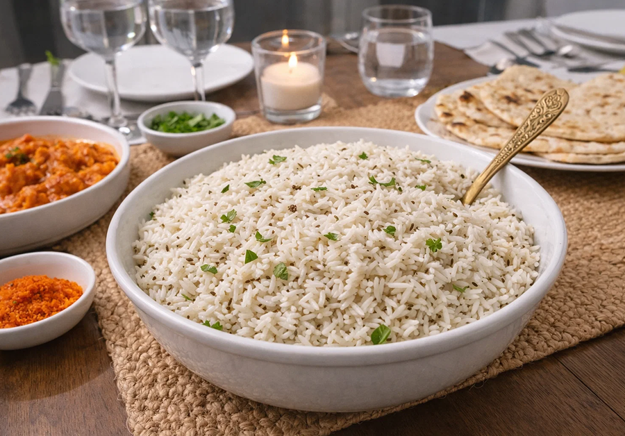 Light and Fluffy Jeera Rice with the Aroma of Desi Ghee
