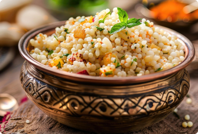 Vrat Special Sabudana Khichdi with Pure Desi Ghee