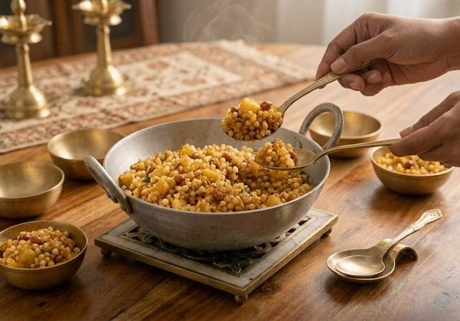 Vrat Special Sabudana Khichdi with Pure Desi Ghee