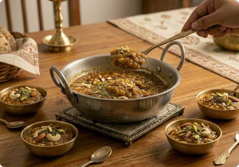 Golden Moong Dal Halwa with Rishi Sagar Desi Ghee