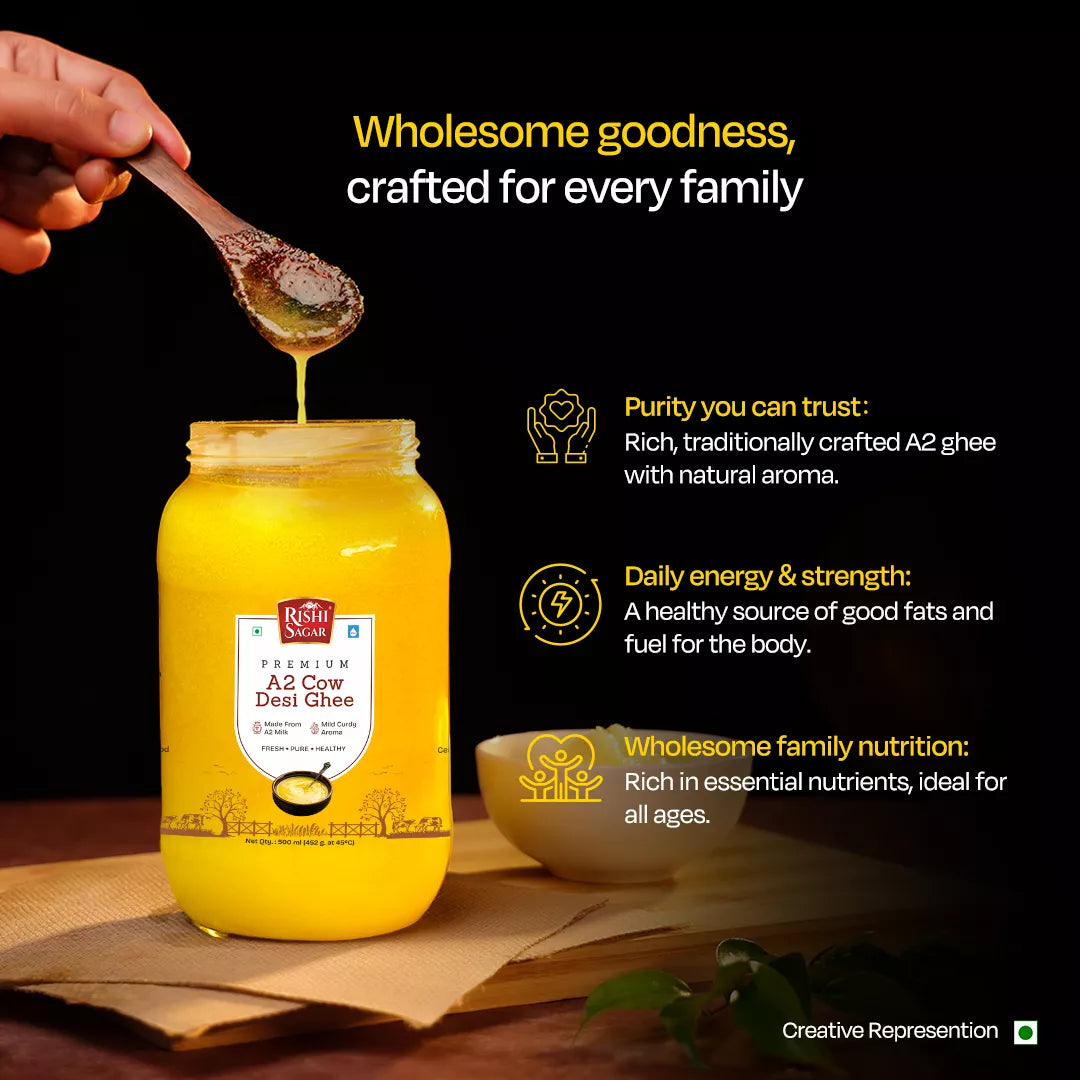 A2 COW DesI Ghee Glass Jar