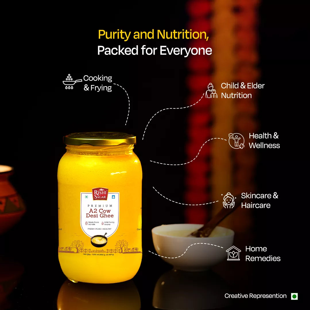 A2 COW DesI Ghee Glass Jar