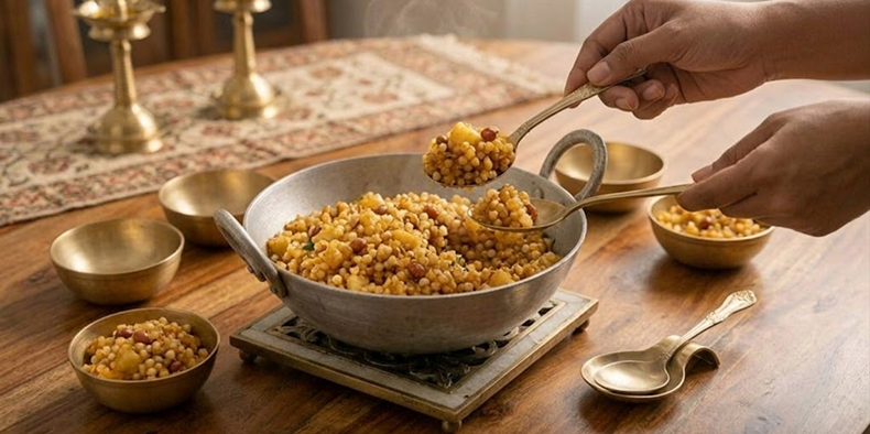 Garnish with fresh coriander and serve warm.