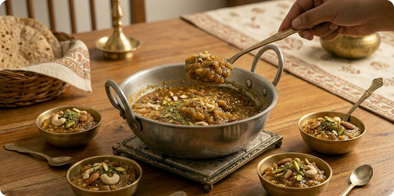 Serve hot, and if you want, add more chopped nuts on top.