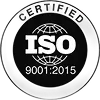 ISO 9001:2015 certification badge